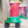 MEGA RECYCLING TRUCK costruzioni magnetiche TILETEK plastica trasparente 14 PEZZI tridimensionale TRANSPORT SET età 3+
