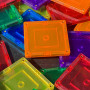 SQUARE TILES costruzioni magnetiche TILETEK plastica trasparente 36 PEZZI tridimensionale EXPANSION PACK età 3+