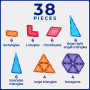 GEOMETRIC TILES costruzioni magnetiche TILETEK plastica trasparente 38 PEZZI tridimensionale EXPANSION PACK età 3+