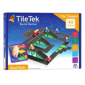 TILE TOPPERS costruzioni magnetiche TILETEK in plastica e legno 40 PEZZI tridimensionale ROAD PACK età 3+
