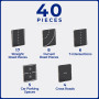 TILE TOPPERS costruzioni magnetiche TILETEK in plastica e legno 40 PEZZI tridimensionale ROAD PACK età 3+