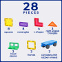 CAR PACK costruzioni magnetiche TILETEK in plastica 28 PEZZI tridimensionale TRANSPORT età 3+