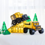 MEGA EARTH MOVERS costruzioni magnetiche TILETEK in plastica 22 PEZZI tridimensionale TRANSPORT età 3+