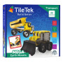 MEGA EARTH MOVERS costruzioni magnetiche TILETEK in plastica 22 PEZZI tridimensionale TRANSPORT età 3+