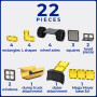 MEGA EARTH MOVERS costruzioni magnetiche TILETEK in plastica 22 PEZZI tridimensionale TRANSPORT età 3+