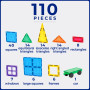 BUILDERS SET costruzioni magnetiche TILETEK in plastica 110 PEZZI tridimensionale 3D KIT età 3+