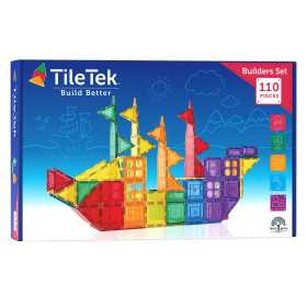 BUILDERS SET costruzioni magnetiche TILETEK in plastica 110 PEZZI tridimensionale 3D KIT età 3+