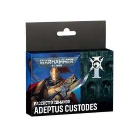 PACCHETTO COMANDO set di carte e indicatori ADEPTUS CUSTODES warhammer 40k IN ITALIANO età 12+