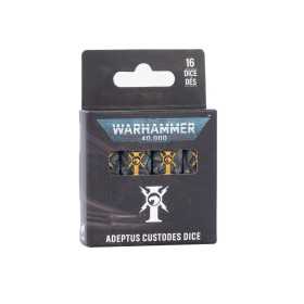ADEPTUS CUSTODES dice SET DI 16 DADI games workshop WARHAMMER 40K età 12+