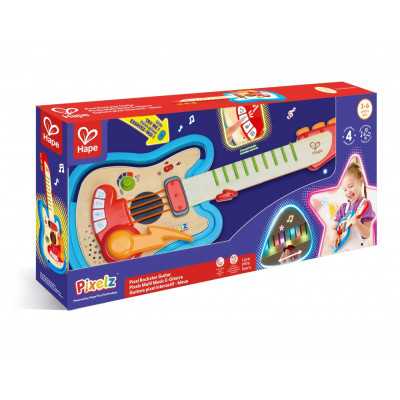 CHITARRA ELETTRICA rockstar guitar PIXELZ strumento musicale HAPE H0647 età 3+