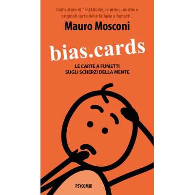 BIAS CARDS gioco di carte A FUMETTI sulle fallacie COGNITIVE psycomix MAURO MOSCONI