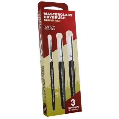 MASTERCLASS DRYBRUSH brush set THE ARMY PAINTER kit di 3 pennelli PER MODELLISMO