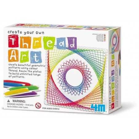Intreccia i fili THREAD ART kit artistico 4M create your own PATTERN GEOMETRICI età 8+