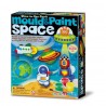 Modella e colora SPAZIO kit artistico 4M mould & paint SPACE si illumina AL BUIO età 5+