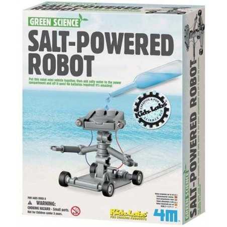 Salt Powered Robot VEICOLO FUNZIONANTE AD ACQUA SALATA kit 4M scientifico GREEN SCIENCE età 5+