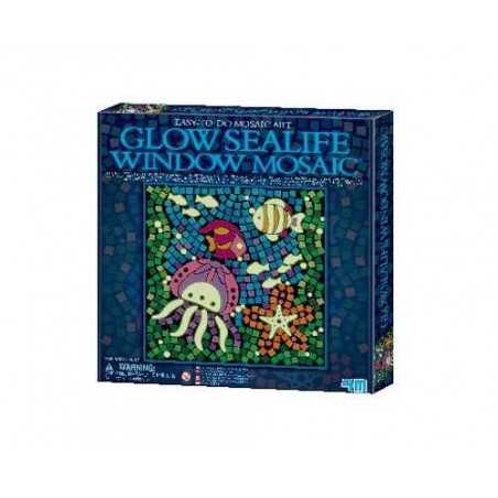GLOW SEALIFE Window MARE Mosaic Art MOSAICO CHE SI ILLUMINA AL BUIO kit artistico 4M età 7+