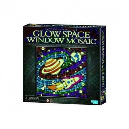 GLOW SPACE Window SPAZIO Mosaic Art MOSAICO CHE SI ILLUMINA AL BUIO kit artistico 4M età 7+