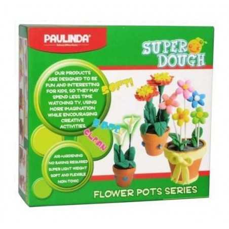 PASTA VASI FIORI Paulinda SUPER DOUGH flower pots PASTA DA MODELLARE età 5+