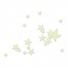 SET STELLE GLOW 16 stelline fluorescenti STARS adesive 4M SI ILLUMINANO AL BUIO età 3+