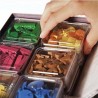 GEEKBOX set 3 scatoline in plastica organizer token accessorio giochi da tavolo trasparente