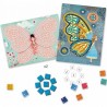 Mosaici in carta e spugna FARFALLE Djeco DJ08898 kit creativo da 7 anni