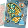 Mosaici in carta e spugna FARFALLE Djeco DJ08898 kit creativo da 7 anni