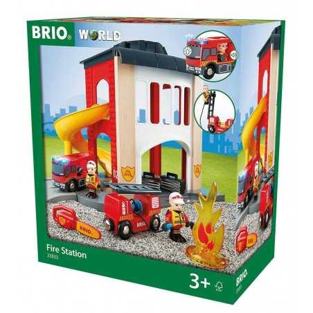CASERMA DEI POMPIERI Brio treni in legno 33833 Fire Station ferrovia