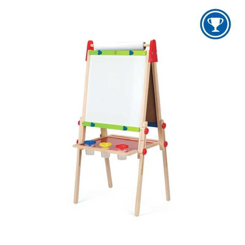 Lavagna Doppia Faccia 3 In 1 Per Bambini - Con Cavalletto, Pennarelli, Gessi E Magnet, Verticale/Orizzontale, 115x42x39 Cm