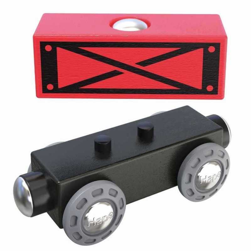TOPLIVING Treno A Batteria Per Ferrovia In Legno – Locomotiva Rossa Con Luci E Suoni, Collegamento Magnetico, Per Bambini 3+ Anni - 3