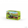 Set TRATTORE CON RIMORCHIO gioco SCHLEICH miniature in resina FARM WORLD kit fattoria 42379 età 3+