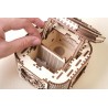 PORTAGIOIE MECCANICO in legno UGEARS treasure box da montare PUZZLE 3D 190 pezzi