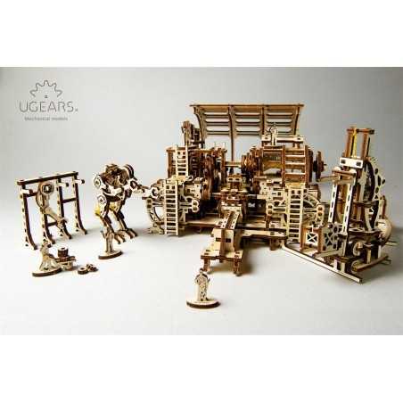 FABBRICA DEI ROBOT in legno UGEARS da montare Factory PUZZLE 3D 598 pezzi