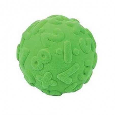 NUMERALS BALL GREEN palla morbida NUMERI VERDE gomma naturale RUBBABU caucciu GIOCO tattile 1+
