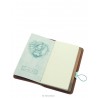 TACCUINO IN ECOPELLE Mirabelle TRAVELLER'S REST Santoro FOILED NOTEBOOK con elastico 511EC02 two booklets
