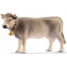 MUCCA BRUNA animali in resina SCHLEICH miniature 13874 Farm World COW età 3+