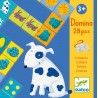 DOMINO 28 pezzi COLORI puzzle ANIMALI classico DJECO gioco DJ08111 bambini CARTONE età 3+