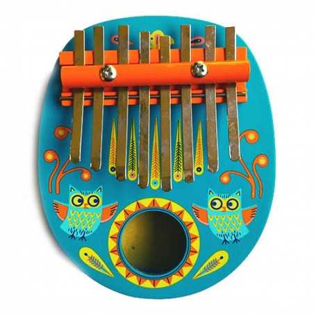 KALIMBA in legno e metallo ANIMAMBO gufi DJ06019 strumento musicale per bambini DJECO età 4+