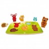 PUZZLE TATTILE ANIMALI DELLA FORESTA forest animal tactile puzzle HAPE gioco in legno E1621 da 24 mesi +