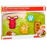 PUZZLE TATTILE ANIMALI DELLA FORESTA forest animal tactile puzzle HAPE gioco in legno E1621 da 24 mesi +
