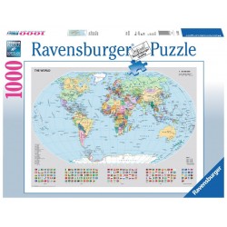 PUZZLE ravensburger MAPPAMONDO POLITICO classic 1000 pezzi 70 x 50 cm
