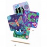 CARTE DA GRATTARE scratch boards INSETTI kit artistico 4 TAVOLE gioco DJECO set DJ09092 età 3+