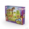 KIT CURA DEI CUCCIOLI cavalli SCHLEICH set gioco HORSE CLUB 42432 miniature in resina SARAH età 5+