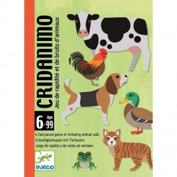 CRIDANIMO gioco di carte VERSI DI ANIMALI rapidità DJ05109 società DJECO età 6+