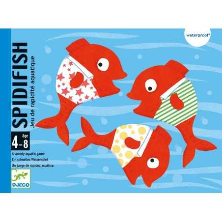 SPIDIFISH gioco di carte plastificate RAPIDITA' pesci DJECO bagnetto IN ACQUA età 4+