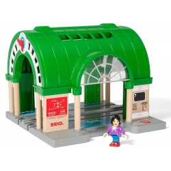 STAZIONE CENTRALE IN LEGNO TRENI BRIO 33649