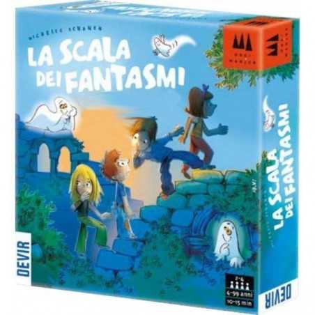 LA SCALA DEI FANTASMI pinguini monelli PARTY GAME abilità TABELLONE DA COMPORRE ruba pesce BIDELLO età 6+ DEVIR - 1