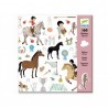 160 ADESIVI stickers CAVALLI equitazione DJECO horses DJ08881 autocollanti SAGOMATI età 7+ Djeco - 1