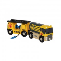 CAMION CISTERNA treni in legno BRIO trenino 33907 tanker truck with wagon WORLD età 3+ BRIO - 1