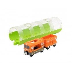 TRENO MERCI CON TUNNEL pista dei treni BRIO trenino 33891 in legno e plastica WORLD cargo train and tunnel 3+ BRIO - 1