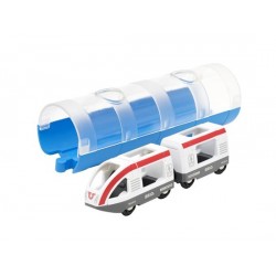 TRENO PASSEGGERI CON TUNNEL pista dei treni BRIO trenino 33890 in legno e plastica WORLD travel train and tunnel 3+ BRIO - 1